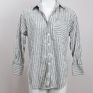 Maeve Anthropology Striped Button Down Shirt